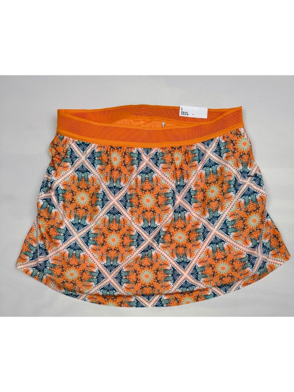Puma Lettie Leopard 15.5" Golf Skirt Built-In Shorts Pockets Size L NWT